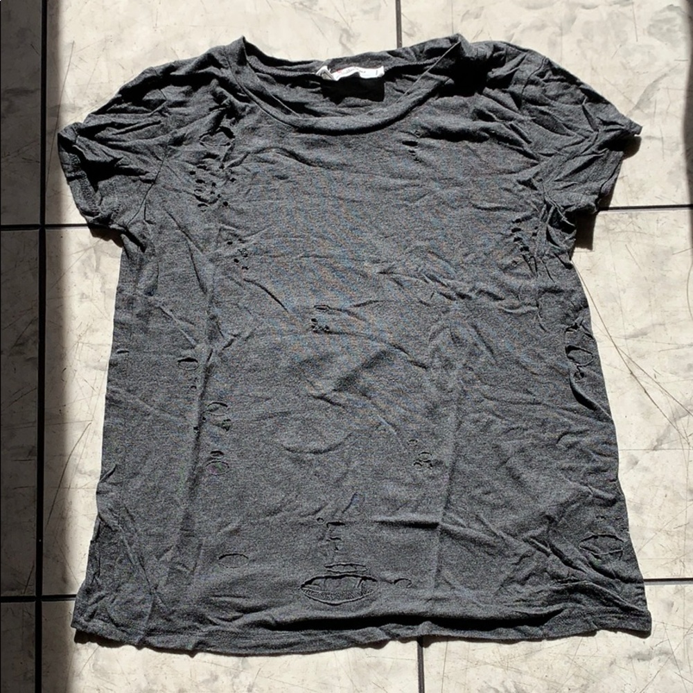 Distressed Gray Shirt